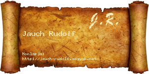 Jauch Rudolf névjegykártya